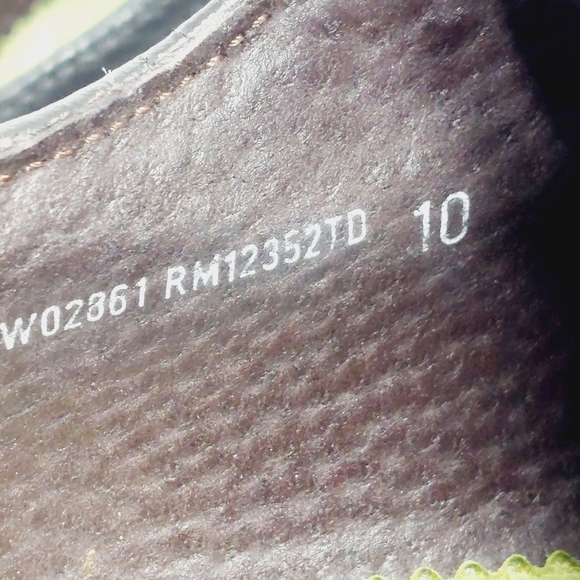 Kenneth Cole Reaction Mixed Wingtip Plaid Fabric Black Leather Oxfords O637 - Picture 11 of 12